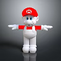 Super Mario Figurine With Red Hat M Logo Red Shirt White Overalls And Outstretched Arms