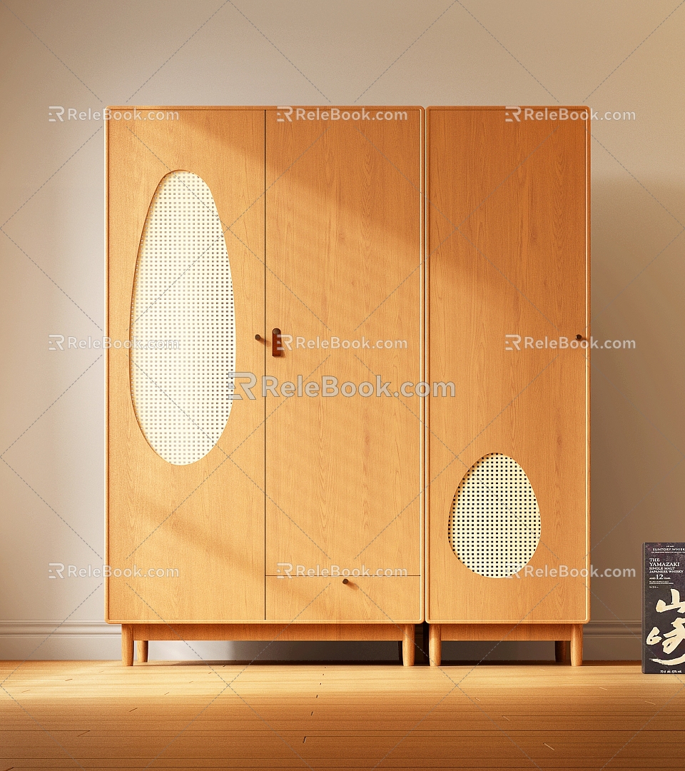 Middle Ancient Wardrobe Decorative Cabinet Middle Ancient Style Wardrobe 3d model