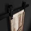 Rustic Wooden Sliding Barn Door Design For Interior Home Decor Ideas 3d model