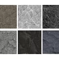 Textured Background Wall With Various Stone Like Textures And Gray White Black Blue Tones