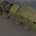 Truck Heavy Truck Heavy Vehicle MAZ537 Missile Transporter Armored Vehicle Transporter Low Face Number Low Model Times Film and Television Level 3d model