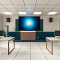 modern classroom 3d model