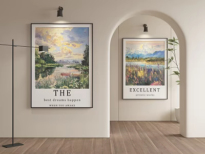 Scenery Paintings For Indoor Wall Decoration 3d model