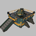 Alien Science Fiction Tarmac Alien Spacecraft Technology Style Meichen Star Style Future Technology Series Combat Machine 3d model