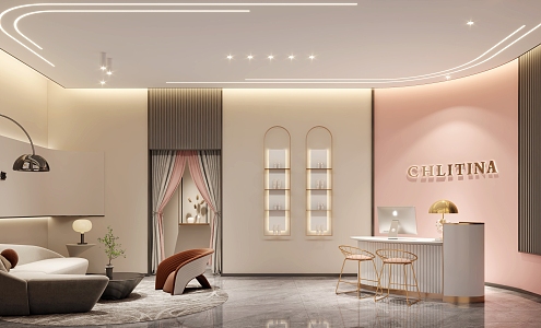 Modern Beauty Salon Hall 3d model