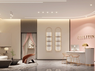 Modern Beauty Salon Hall 3d model