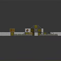 Cartoon Style 3D Obstacle Course Scene With Metal Platforms And Colored Blocks