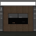Elegant Modern Wine Cabinet With Wooden Frame Glass Doors And Built-in LED Lights