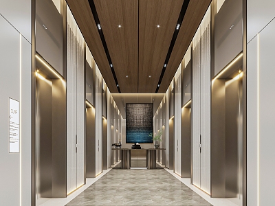 modern elevator hall model