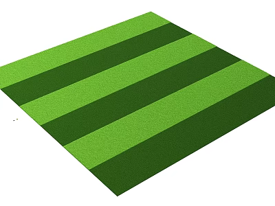 Green and Dark Green Striped Floor Sticker with Decorative Pattern Design 3d model