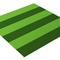 Green and Dark Green Striped Floor Sticker with Decorative Pattern Design