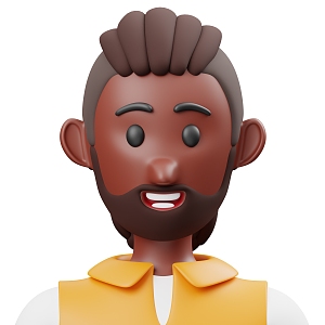 Cartoon Black Cartoon Foreigner Cartoon Avatar African 3d model