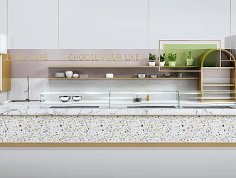 Modern Workbench Dessert Salad Counter Bar Front Desk 3d model