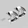 Spiral Playground Equipment With Black White Design And Metal Stand Model 260