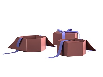 Gift box packaging box 3d model