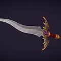 sword bat sword magic sword game weapon cartoon weapon cold weapon game equipment dagger sword snake sword 3d model