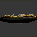 Pan Fried Dumplings With Crispy Egg Base And Fresh Herbs On Decorative Plate
