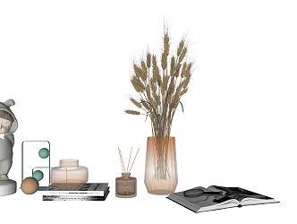 Modern Ornaments Combination Jewelry Ornaments 3d model
