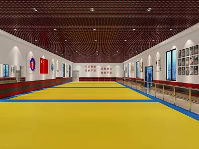 Modern Taekwondo Room Taekwondo 3d model Modern Taekwondo Room Taekwondo 3d model
