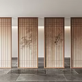 New Chinese-style screen partition 3d model