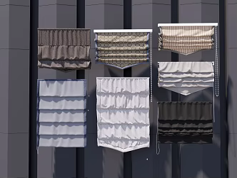 Modern Curtains 3d model