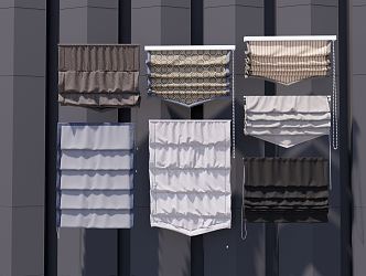 Modern Curtains 3d model