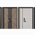 Contemporary Security Doors Featuring Multiple Designs Wooden Panels And Durable Locks 3d model