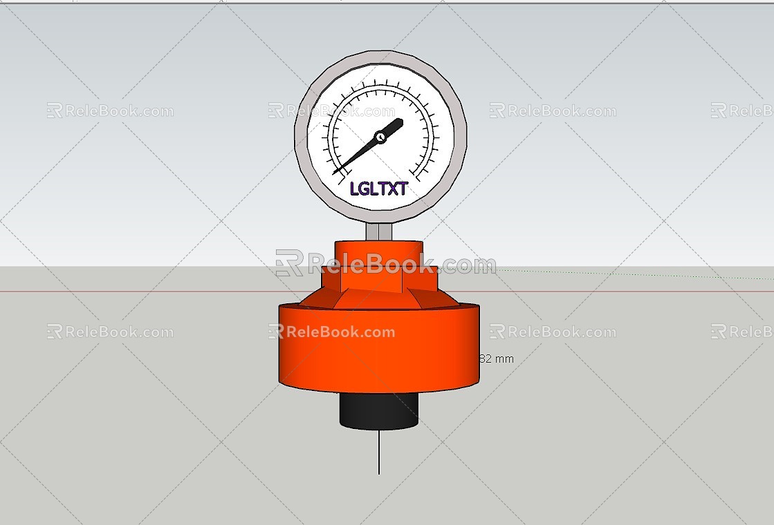 UPVC pressure gauge 3d model