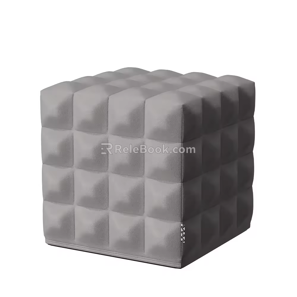 Square sofa cushion 3d model