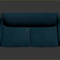 Modern Teal Two-Seater Sofa Upholstered In Fabric With Wooden Legs