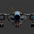 Modern Airliner With Orange Blue Stripes Sleek Aerodynamic Design And Engines