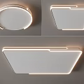 Modern Minimalist LED Ceiling Lights with Round Square and Rectangular Designs for Home Interior 3d model