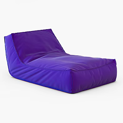 Purple Bean Bag Chair Comfortable Soft Lounge Seating For Living Room 3d model