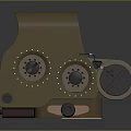 Durable Tan Tactical Weapon Sight With Adjustment Knobs And Mounting Holes