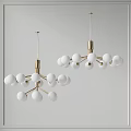 modern ball chandelier 3d model