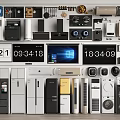 Different Styles Of Home Kitchen Appliances With Refrigerators Ovens And Smart Screens