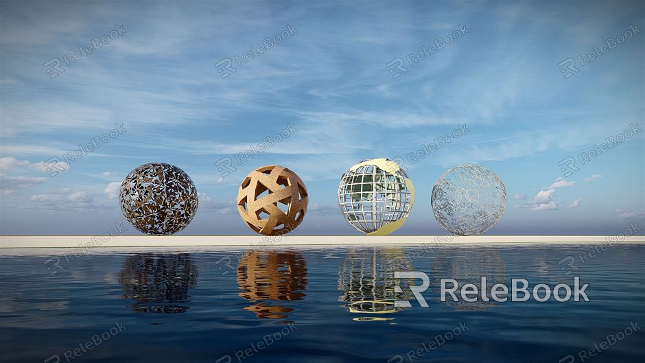 Modern City Sculpture Landscape Sculpture Entrance Sculpture Creative Sculpture Spherical Sculpture Earth Landscape Sculpture Park Square Sculpture model