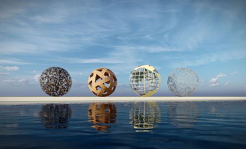 Modern City Sculpture Landscape Sculpture Entrance Sculpture Creative Sculpture Spherical Sculpture Earth Landscape Sculpture Park Square Sculpture 3d model