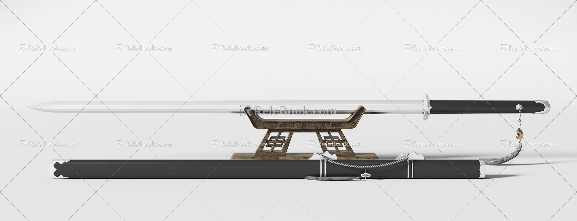 New Chinese Style Sword Tang Jian Ornaments 3d model