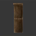 Double Brown Wooden Cabinets With Mesh Doors And Multi Layer Shelves