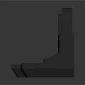 Futuristic Mechanical Structure Featuring Grey Metallic Design Central Panel Side Brackets And Base Platform