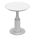 Contemporary Round Accent Tables With Wooden Pedestal Base And Black White Table Surfaces