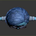 Blue Game Movie Character Wearing Red Framed Glasses Blue Hair Gray Sweater With Arms Outstretched