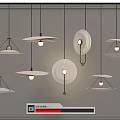 Modern chandelier combination 3d model