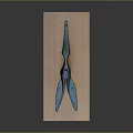 High Quality Blue Metal Hardware Tool Placed On Wooden Board For Workshop Use