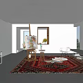 Book Art Creative Studio with Easel Paintings Open Books and Art Supplies