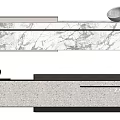 Modern reception desk 3d model