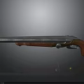 Vintage Weapon Design With Silver Barrel Wooden Grip And Gold Accents