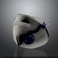 White 9502 Protective Respirator Mask With Blue Valve And Comfortable Straps