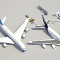 Airport Equipment Aircraft Airport Figures Airport Vehicles 3d model